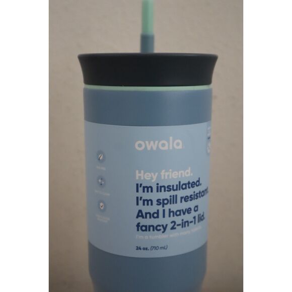 Owala 24oz Insulated Stainless Steel Straw Tumbler - Lost Valley Blue - Picture 13 of 13